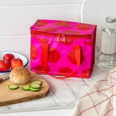 Spotlight Red on Pink Insulated Lunch Bag Nest Gift Shop Cardiff