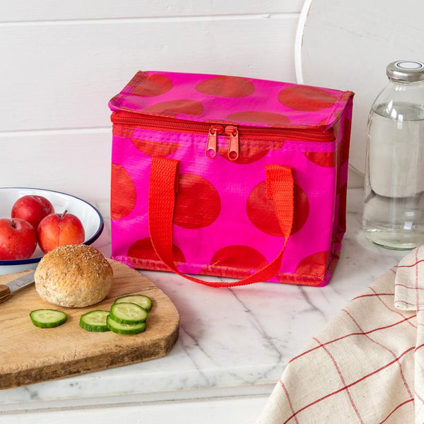 Spotlight Red on Pink Insulated Lunch Bag Nest Gift Shop Cardiff
