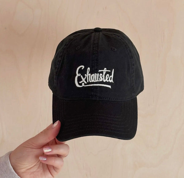 Exhausted - Cotton Baseball Cap