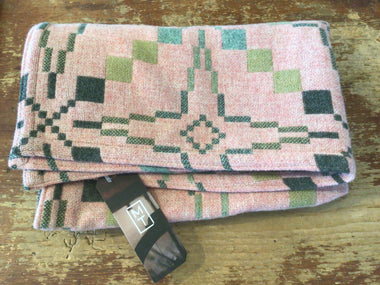 Melin Tregwynt Vintage Star Welsh Wool Baby Blanket - Blossom Pink