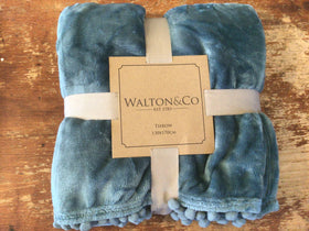 Walton&Co Throw - Smoke Blue