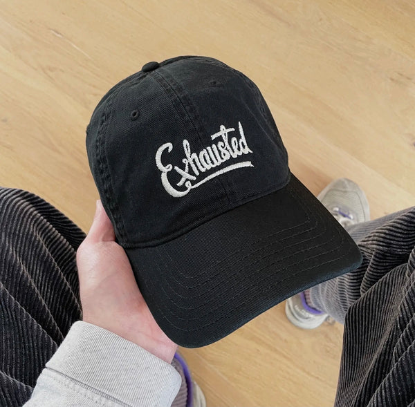Exhausted - Cotton Baseball Cap
