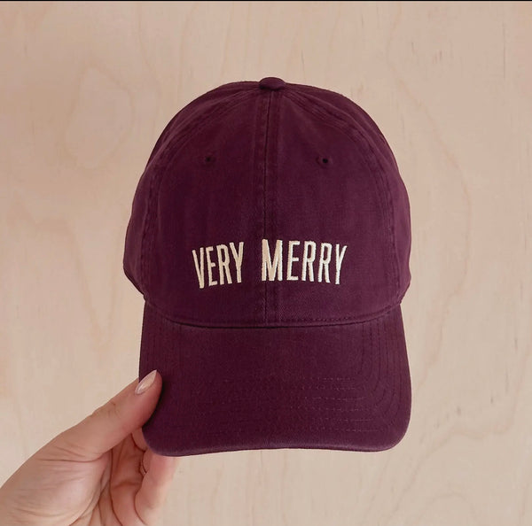 ‘Very Merry’ Cotton Baseball Cap