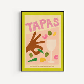 Tapas Hand Collaged Print Nest Vintage Gifts Rhiwbina Cardiff