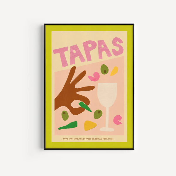 Tapas Hand Collaged Print Nest Vintage Gifts Rhiwbina Cardiff