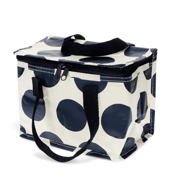 Blue Spotted Insulated Lunch Bag