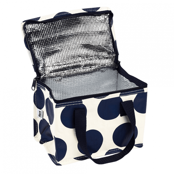 Blue Spotted Insulated Lunch Bag