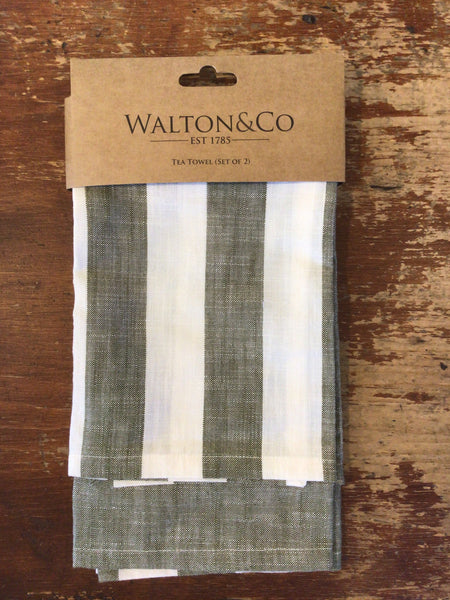 Walton&Co napkins - green and white