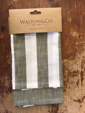 Walton&Co napkins - green and white