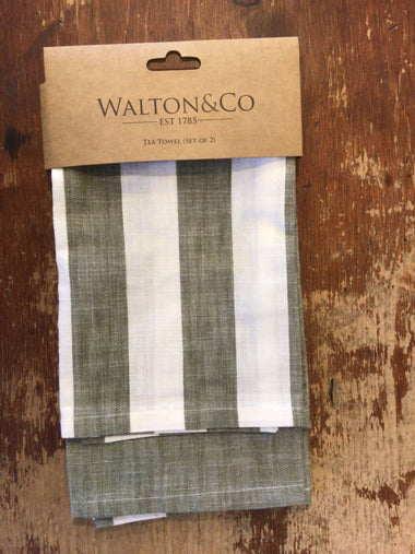 Walton&Co napkins - green and white