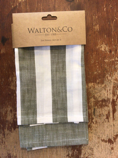 Walton&Co napkins - green and white