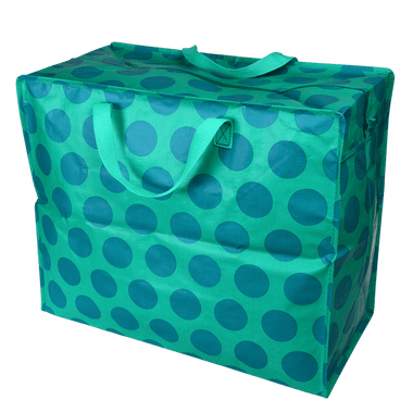 Jumbo Storage Bag - Blue on Turquoise Spot