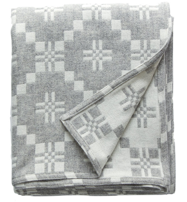 Melin Tregwynt Arian St David's Cross Throw Blanket Nest Cardiff Wales