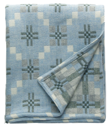 Melin Tregwynt Awyr St David's Cross Throw Blanket Nest Cardiff Wales