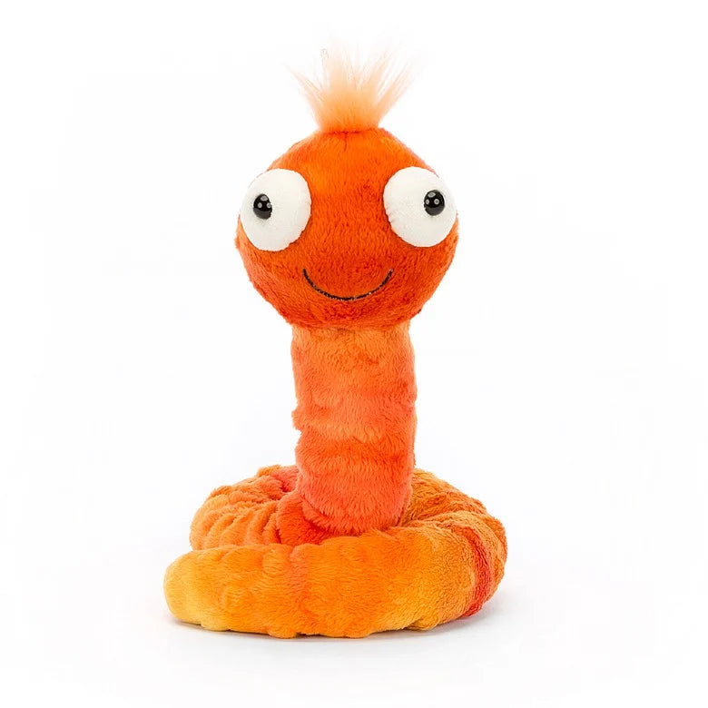 Jellycat Winston Worm Soft Plush Cuddly Toy Nest Vintage Cardiff Nest Cardiff